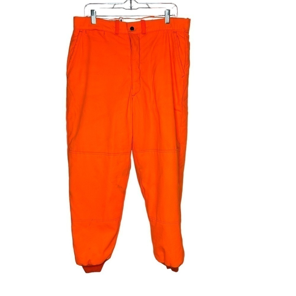 Vtg Carters Men’s Quilt Lined Hunting Pants 34 Blaze Orange GUC